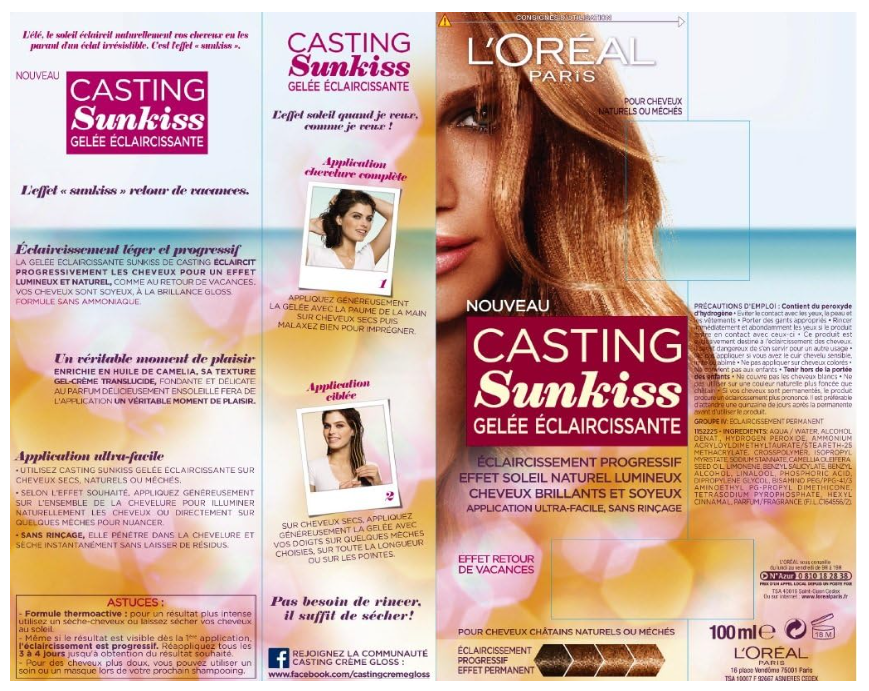 L'Oréal Paris Casting Sunkiss Gelée Eclaircissante - Pour Cheveux Châtains naturels ou méchés (01)- 100 ml