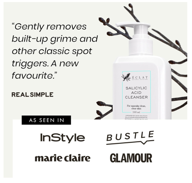 Nettoyant visage à l'acide salicylique - Acide salicylique + Niacinamide, Vitamine E et Thé vert, Nettoyant visage anti-acné pour femmes et hommes, Nettoyant visage pour un nettoyage en profondeur et un teint éclatant, Convient à tous les types de peau