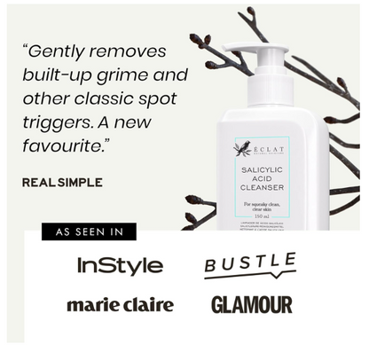 Nettoyant visage à l'acide salicylique - Acide salicylique + Niacinamide, Vitamine E et Thé vert, Nettoyant visage anti-acné pour femmes et hommes, Nettoyant visage pour un nettoyage en profondeur et un teint éclatant, Convient à tous les types de peau