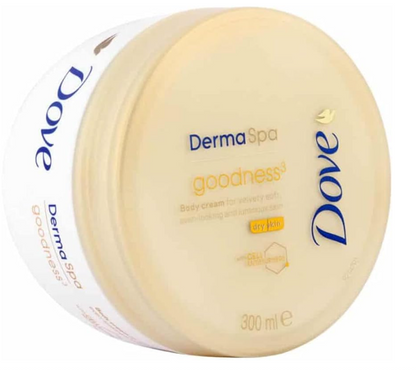 Dove, Crème hydratante corps, DermaSpa, Nutri Essence³, Enrichie en huile oméga (Le pot 300ml)