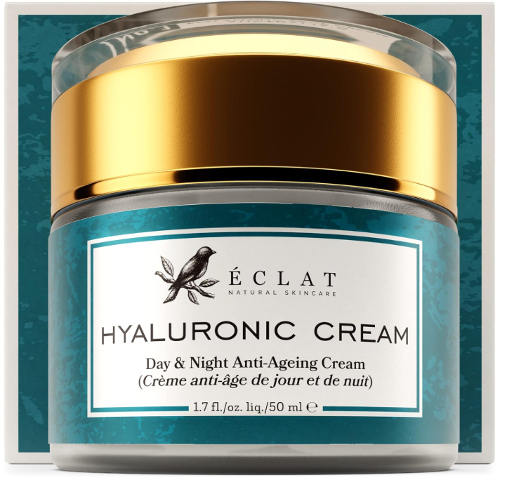Crème à l'acide hyaluronique biologique - 3X PLUS EFFICACE avec 2% d'AH - Crème hydratante anti-âge + Rétinol Hydrate et raffermit jour et nuit - VEGAN/DÉVELOPPÉ PAR UN DERMATOLOGUE