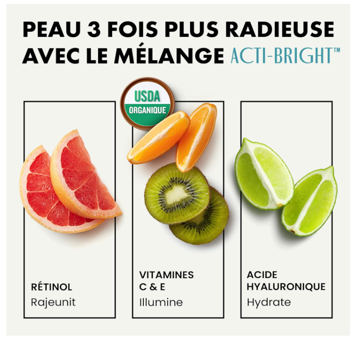 Crème à l'acide hyaluronique biologique - 3X PLUS EFFICACE avec 2% d'AH - Crème hydratante anti-âge + Rétinol Hydrate et raffermit jour et nuit - VEGAN/DÉVELOPPÉ PAR UN DERMATOLOGUE